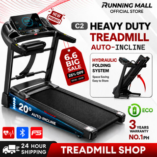 Professional Electric Treadmill Heavy Duty Foldable AUTO-INCLINE 4.5HP Bluetooth Waking Pad Portable