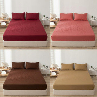 3in1 Fully Garterized Plain Bedsheets Bedsheet No Lukot No Gusot Queen  /Single Size