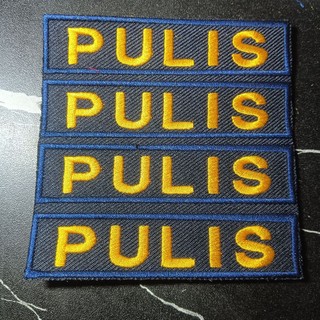 Customize Computerized Embroidery Namecloth Navy Blue yellow gold (1in by4in)