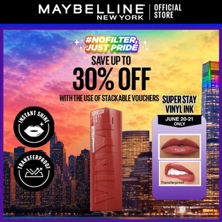 Maybelline Superstay Vinyl Ink Liquid Lipstick - 16HR Long Lasting, Transferproof, Smudgeproof