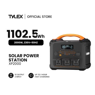 TYLEX XP2000 Solar Power Station 1102.5Wh AC2000W Pure Sine Wave LiFePO4 Battery Fast Charge 1hr UPS