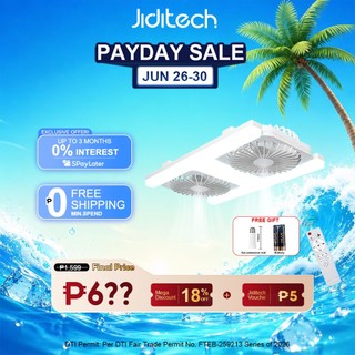 Jiditech 2026 NEW E27 Ceiling Fan With Light Remote Control 2 IN 1 LED 120W Ceiling Fan With Remote