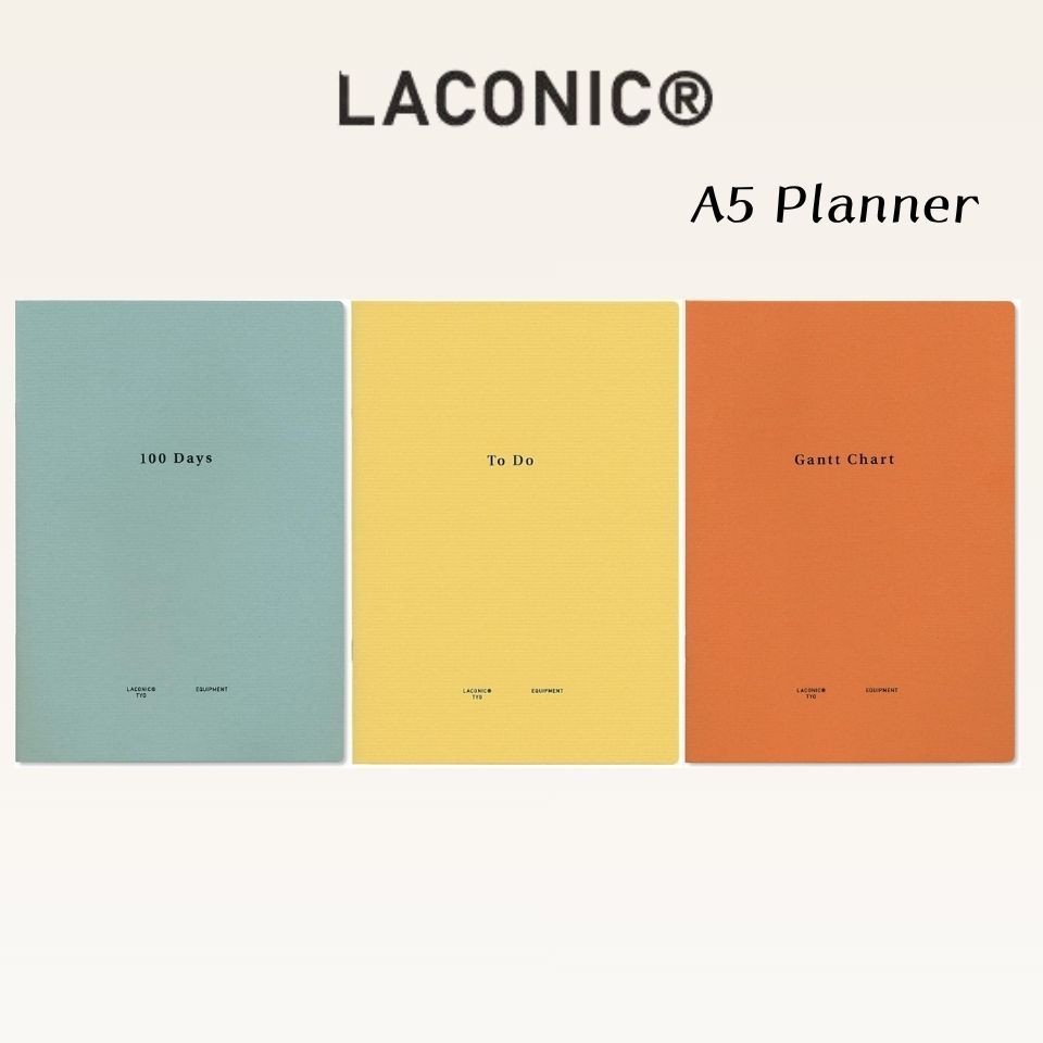 LACONIC A5 Undated Style Notebook 100 Days Gantt Chart To Do Made in Japan