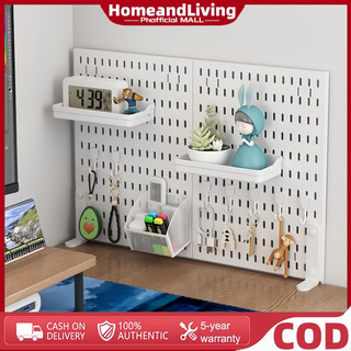 White/black Desktop/wall-Mounted Perforated Board Storage Rack Wall-Mounted Storage Rack Home Storag