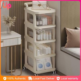 Multi Layer Drawer Style Storage Rack Mobile Trolley Snack and Toy Storage Rack Household Storage