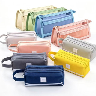 SJW Double-layer 3D mesh pencil bag large-capacity student pencil case  school supplies storage bag
