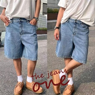 919 jeans American Retro Washed Denim Shorts Men's Loose Fit Wide Leg Casual Shorts basic jeans