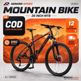 AENXRD ⭐Ready Stock⭐24/26" Mountain Bike 21 Speed Dual Disc Brake Alloy MTB Off Road Commute Bike