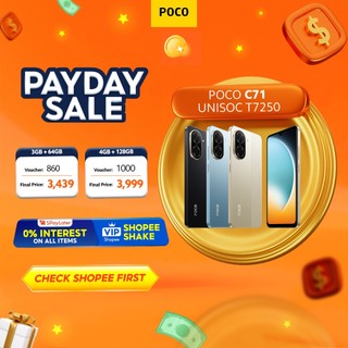 POCO C71 UNISOC T7250 32MP Camera 5200 mAh Battery
