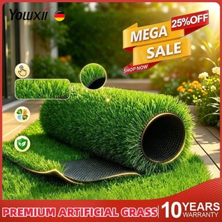 Yowxii Premium Artificial Grass Carpet Bermuda Fake Grass Lawn Outdoor Garden Floor Mat Decor