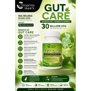 GUT CARE SYNBIOTIC - Pre & Probiotics 30billion CFU