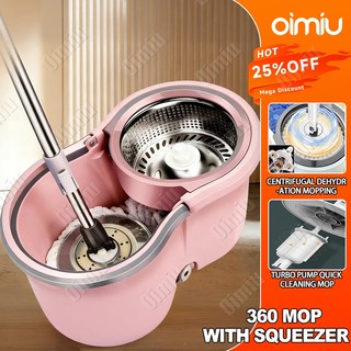 Oimiu 360 Tornado Mop Original Spin Mop With Spinner And Bucket Complete Set Map Floor Cleaning Wet