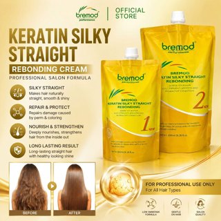 Bremod Performance Keratin Silky Straight Rebonding Cream 800ml x2 BR-T012(1+2) BR-T012