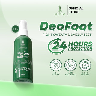[ 100ML DEOFOOT SPRAY UNSCENTED ] Greenika Deo Foot Deodorant Antiperspirant Foot Odor Spray 100ml