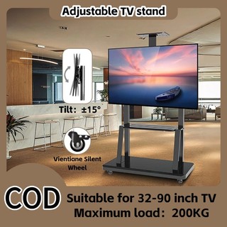 TV Stand For 65 Inches Adjustable Height TV Rack With Wheels