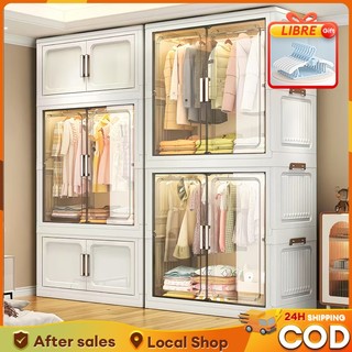 STORI Foldable Cabinet Durabox for Kids Clothes Organizer Plastic Wardrobe Closet Storage With Wheel