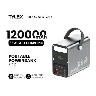 TYLEX XP12 120000mAh Power Bank 65W/3A Fast Charge 5Outputs & 3Inputs With LED Indicator