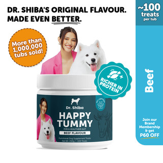 Dr Shiba Happy Tummy Healthy Dog Treats Snack - Dog Multivitamins - Dog Food for Digestive Care