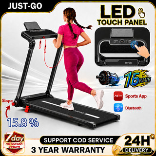 Electric Treadmill 1-16Km/h Foldable Design for Exercise Motor Driving for Running Walking Pading
