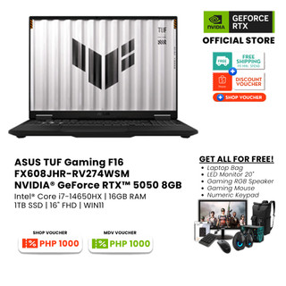 Asus TUF GAMING F16 | i7-14650HX 16GB 1TB SSD | 16" | RTX5050 8GB | Win11 | Gray | FX608JHR-RV274WSM