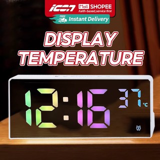 ICON Digital Backlight LED Display Alarm Clock Temperature Gauge Calendar Clock Instant Delivery
