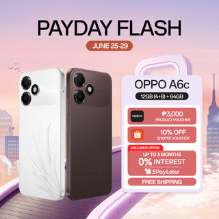 [ONLINE EXCLUSIVE] OPPO A6c 12GB (4+8) + 128GB | 6 Years Durable Battery | 120Hz Bright Display