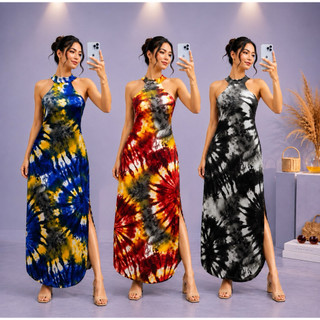 JXC Sophie Halter Maxi Dress Freesize | Stretchable Long Dress for Casual or Semi-Formal Wear