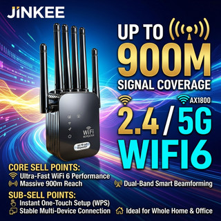 5G WiFi Extender with lan port Dual-Band long range wireless WiFi Signal Booster  WiFi Repeater