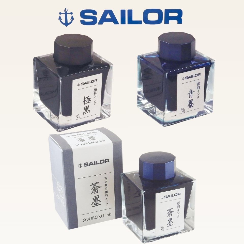 Sailor Pigment Fountain Pen Ink 50ml Waterproof Bottle Ink