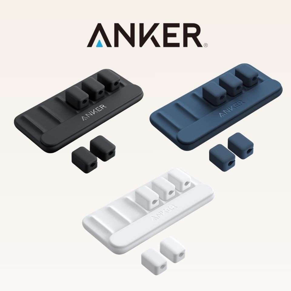 Anker Magnetic Cable Holder 5-Clip Desk Organizer for USB-C Lightning A8891