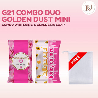 G21 MINI KOJIC PAPAYA HONEY OATMEAL GOLDEN DUST GLASS SKIN SOAP BEST FOR FIRST TIMER OF KOJIC COMBO