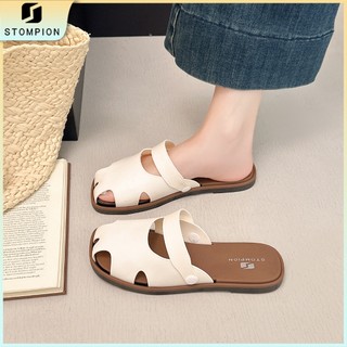 STOMPION  Retro Sandals For Women Peep Toe Summer Slippers Fashion Daily Wear Footwear