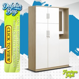 （COD）DOLPHIN BAY Cabinet,wooden multifunctional wardrobe,storage cabinet,dressing table with mirror