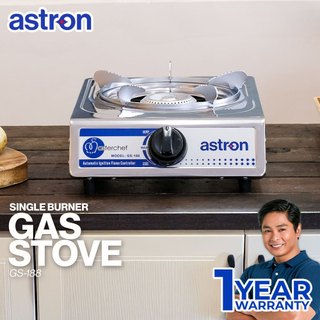 Astron GS188 Single Burner Gas Stove | Heavy Duty | Durable | Easy to Clean | Stainless Steel Body