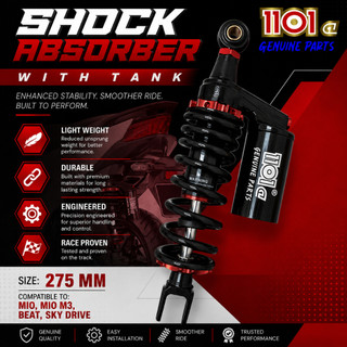 [LIVE EXCLUSIVE] CLICK, MIO, BEAT Adjustable 275 to 330MM Motorcycle Rear Shock
