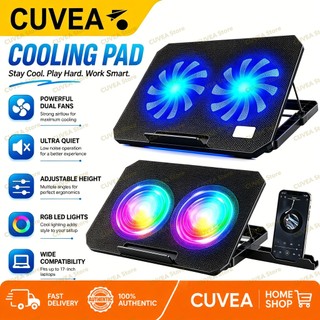 CUVEA Laptop Cooling Pad Laptop Cooler Stand with Dual Fan Adjustable Height Cooler for 14 -17inch