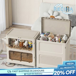 RECIBA 160L Large Capacity Toy Storage Box Foldable Organizer Container Plastic Sundries Storages