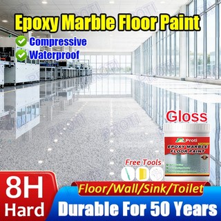 Gloss Multi Surface Epoxy Marble Coating Floor Paint ColorSand Self-Leveling WearResistant FloorWall