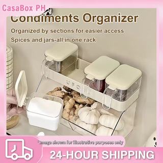 Spice Rack Wall Mounted Multifunctional Kitchen Shelf Holder for Spices & Utensils