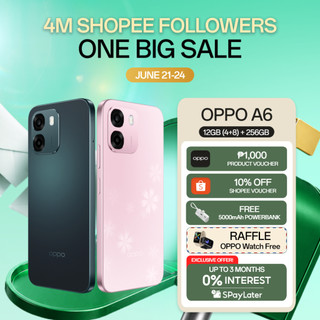 [3 Months 0% SPayLater] OPPO A6 24GB (8+16) + 256GB | 60-Month Fluency Protection | 7000mAh Battery