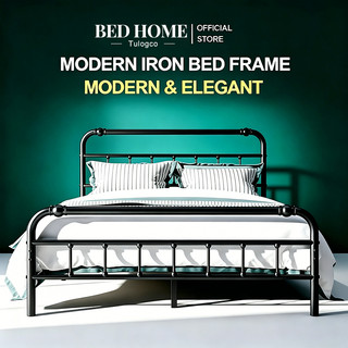 BED HOME British Style Iron Bed Frame Metal Thickened Reinforced High Quality Iron Bed