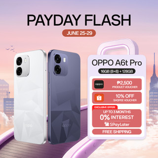 [3 Months 0% SPayLater] OPPO A6t Pro | 16GB (8+8)+128GB | 7000mAh Battery + 45W SUPERVOOC Charge