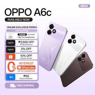 [ONLINE EXCLUSIVE] OPPO A6c 12GB (4+8) + 128GB | 6 Years Durable Battery | 120Hz Bright Display