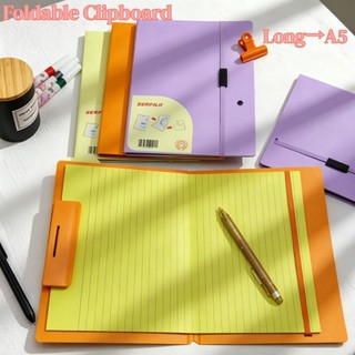 Foldable Long to A5 Clipboard for Yellow Pad Portable Writing File Folder Cover Paper Organizers