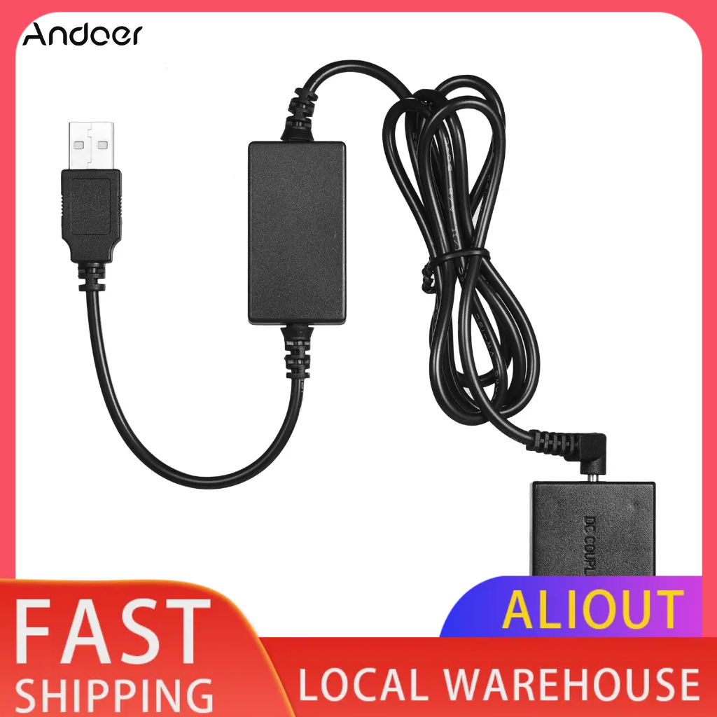 Andoer 5V USB ถึง LP-E17 Dummy แบตเตอรี่ DC Coupler อะแดปเตอร์สําหรับ Canon EOS M3/M5/M6 กล้อง