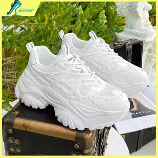 JR Korean High Cut White Rubber Chunky Sneaker Rubber Shoes For Women