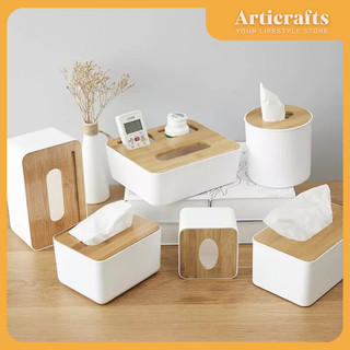 Nordic Style Minimalist Wooden Accent Tissue Holder Box