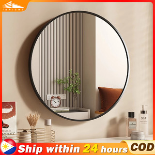 Bathroom Round Mirror With Frame Wall Decor Wall Hanging cr Mirrow For Toilet Mounted Makeup Mirror