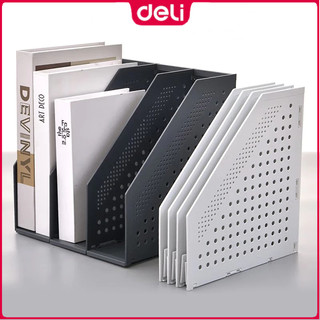 Deli Foldable Bookshelf Desktop Storage File Shelf Magazine Organizer Office Supplies E78995