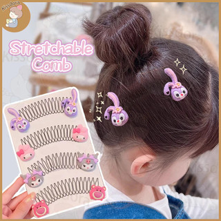 Kissdora Stretchable Hair Comb for Kids Inserted Comb Hair Clip Girl Comb Hair Card Hair Accessories